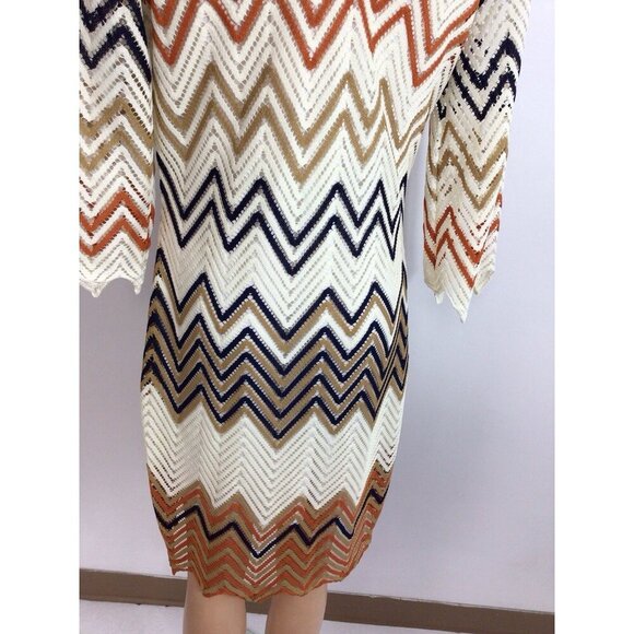 Carrie Allen Boho Dress Chevron Print Womens Medium - Picture 5 of 10